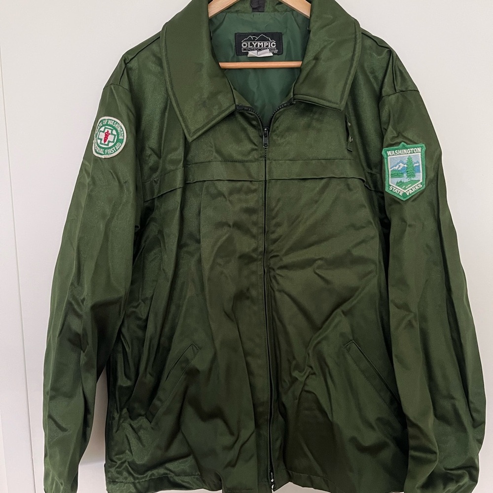 Vintage 1970’s Washington State Parks Green Park Ranger Jacket